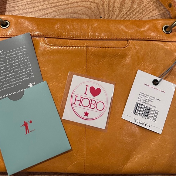 HOBO Orange Leather Studded Shoulder Bag - Picture 4 of 6